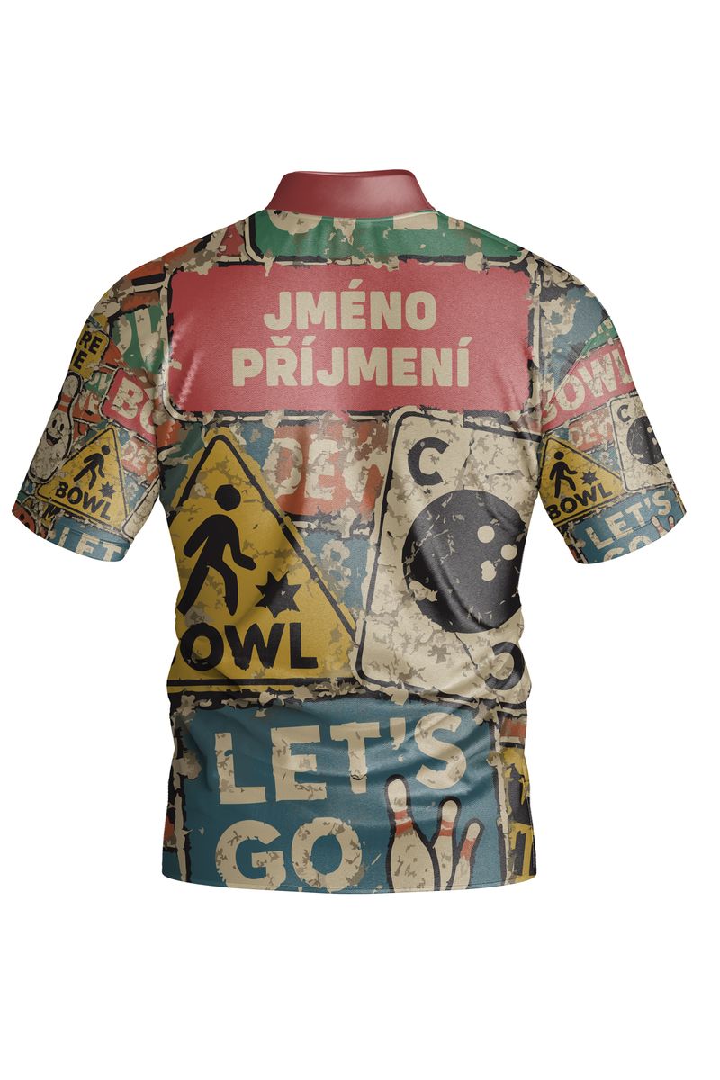 Bowling jersey design Cedule - back