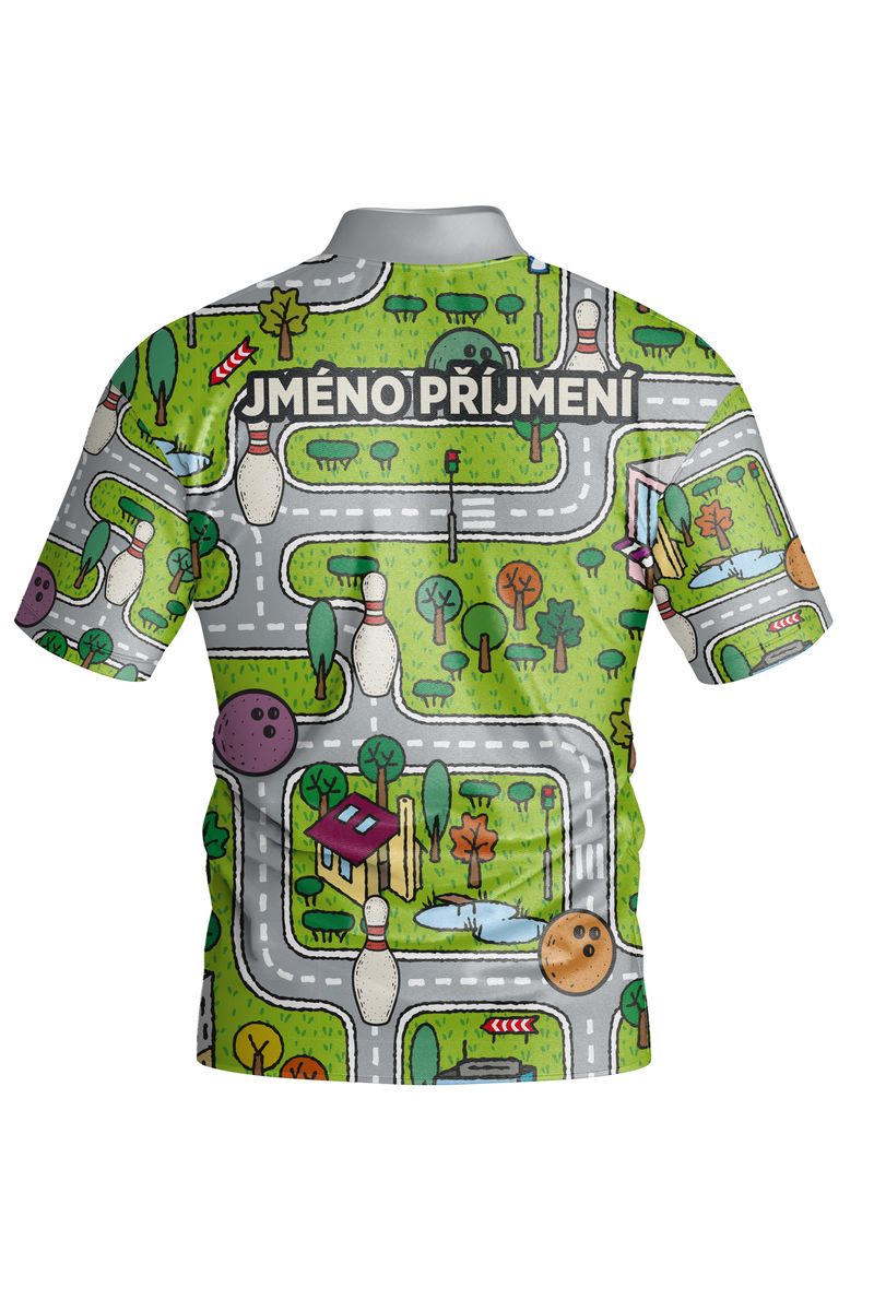 Bowling jersey design Koberec - back