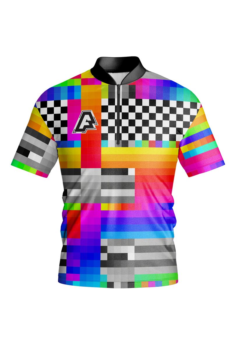 Bowling jersey design Glitch - front